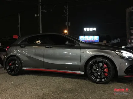 벤츠 A45AMG 맷블랙 휠도색&캘리퍼도색(레드) 폰카로 찍어본 작업기(아이뻐육탄) / 용인 처인구