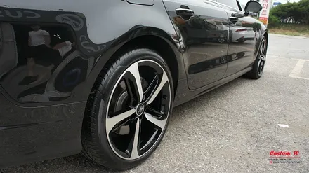 A7휠을 RS7 다이아몬드컷팅휠 처럼 만들다! 다이아몬드컷팅 휠수리를 이용한 블랙폴리쉬 휠 만들기. / 용인 처인구