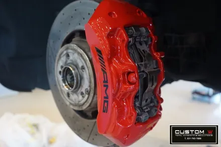 벤츠 S63 AMG 스포티한 블랙유광 휠도색, 레드 캘리퍼도색. 에어발란스,이오나이저. / 용인 처인구