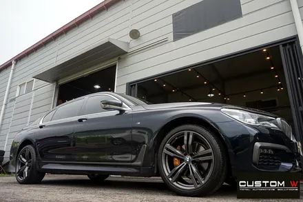 재방문 주신 고객. BMW G12 740LI 휠 상처 수리 후, 건메탈 휠복원 도색. / 용인 처인구
