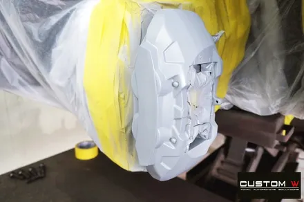 벤츠 GLC43 블랙유광 휠도색 + 레드 캘리퍼 도색 / 용인 처인구