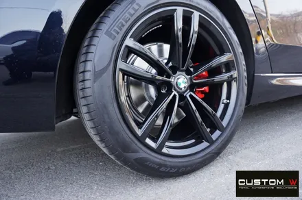 BMW 6GT 620d 블랙유광 휠 도색 + 레드 캘리퍼 도색 / 용인 처인구