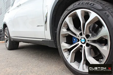 BMW X6 30d 다이아몬드 컷팅 휠복원 + 블루 캘리퍼 도색 / 용인 처인구