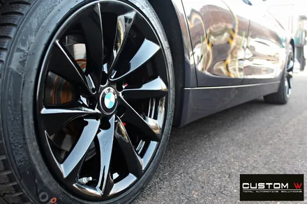 BMW 420i 휠 상처 수리 후 블랙유광 휠도색 / 용인 처인구