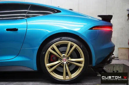 재규어 F-타입(F-TYPE)SVR 휠 상처 수리 후 페라리 골드 휠도색 / 용인 처인구