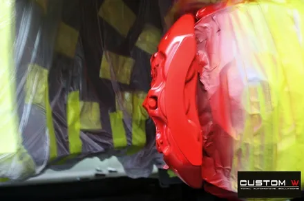 벤츠 GT43 AMG 블랙 유광 휠도색 + 레드 캘리퍼 도색 / 용인 처인구