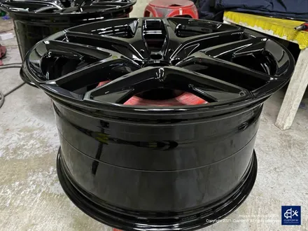 벤츠 GLE53 AMG 휠수리 후 블랙유광 휠도색 + 레드 캘리퍼 도색 / 용인 처인구