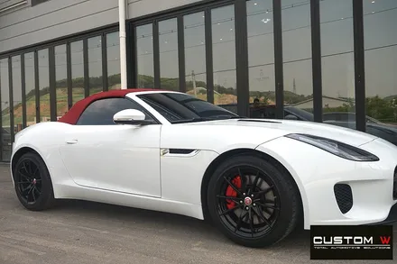 재규어 F-TYPE / F 타입 블랙유광 휠도색 그리고 레드 캘리퍼 도색 작업 까지.! 커스텀W / 용인 처인구