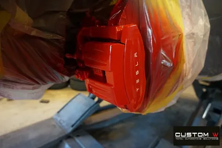 엄청난 가속력 테슬라 모델 S P100D 블랙유광 휠도색 그리고  90D 차량의  레드 캘리퍼 도색 작업까지.! / 용인 처인구