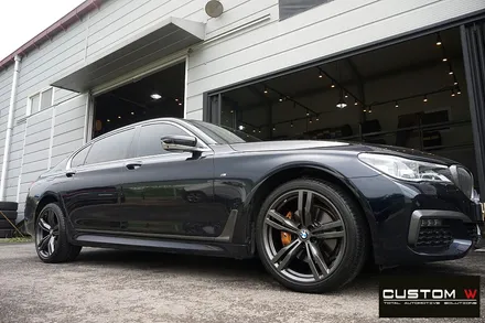 재방문 주신 고객. BMW G12 740LI 휠 상처 수리 후, 건메탈 휠복원 도색. / 용인 처인구