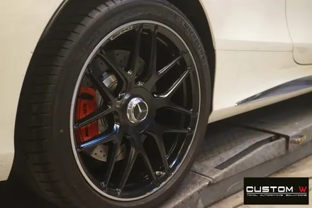벤츠 S63 AMG 카브리올레 무광 블랙 실버 투톤 휠도색. / 용인 처인구