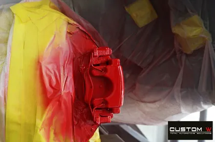 재규어 F-PACE 블랙유광 휠도색 + 레드 캘리퍼 도색 / 용인 처인구