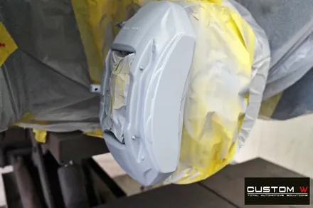 벤츠 S350D 블랙유광 휠도색 + 골드 캘리퍼 도색 / 용인 처인구
