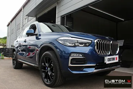 BMW 신형 G05 X5 30d 블랙유광 휠도색 + 블루 캘리퍼 도색 / 용인 처인구