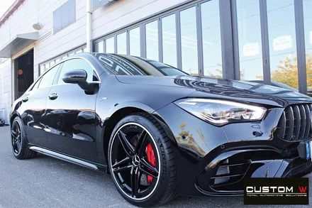 벤츠 CLA 45 S AMG 유광 블랙실버 투톤 휠도색 / 용인 처인구