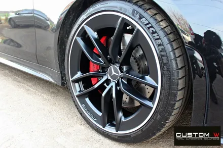 벤츠 CLS53 AMG 기존 고객 휠 상처 수리 후 블랙 실버 투톤 무광 휠도색 / 용인 처인구