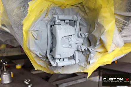 지프 랭글러 오버랜드 블랙유광 휠도색 + 레드 캘리퍼 도색 / 용인 처인구