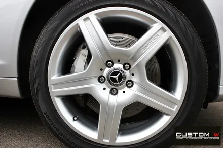 벤츠 W221 S500 기존 잘못된 휠수리 도색 이력 약품 박리 후 하이퍼 실버 휠도색 / 용인 처인구