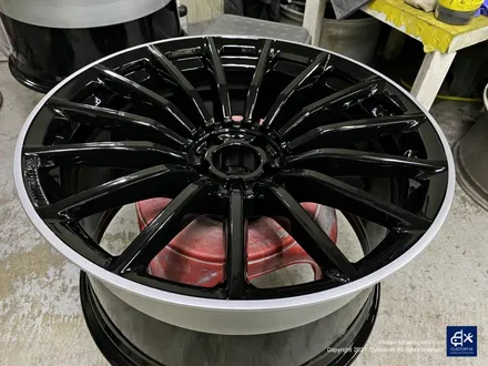 벤츠 GT43 AMG 휠수리 후 블랙실버 투톤 유광 휠도색 / 용인 처인구