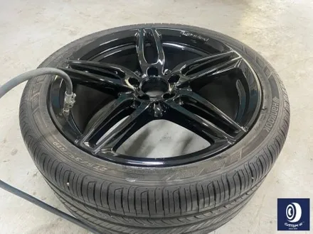 감동적인 후기글을 작성해 주신 고객분의 차량/ 벤츠 E220D 카브리올레 19인치(일명 AMG 별휠) 블랙 유광 휠도색 (feat. 보험 긴급 출동 서비스를 이용한 캐리어 카 입출고) / 용인 처인구