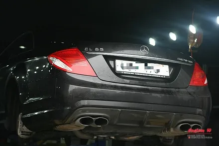 휠도색 컬러는 맷블랙, 차량은 슈퍼파워 벤츠 CL65 AMG(V12 BITURBO 후덜덜) / 용인 처인구