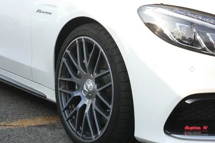 C63 AMG 차구경도 하고, 다이아몬드컷팅 휠수리, 레드 캘리퍼도색까지! / 용인 처인구