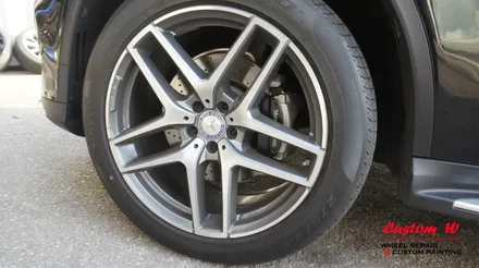 벤츠 다운 SUV 쿠페! GLE 350D 쿠페의 레드 캘리퍼도색 + 블랙유광 휠도색. / 용인 처인구