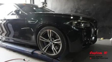 BMW M5 343M 더블스포크 휠 순정 맷블랙 휠과 동일하게 휠도색. / 용인 처인구