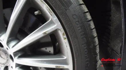 벤츠 S400의 멋진 AMG 마차 휠에 상처를 깔끔하게 다이아몬드컷팅 휠수리. / 용인 처인구