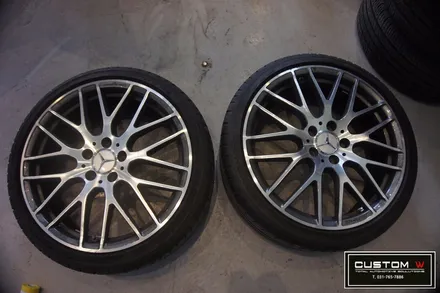 휠수리를 위해 방문한 벤츠 A45AMG 상처난 휠 다이아몬드컷팅 휠수리. / 용인 처인구