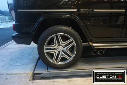 벤츠 G63AMG 지바겐 더욱 포스 넘치게 블랙유광 휠도색. / 용인 처인구