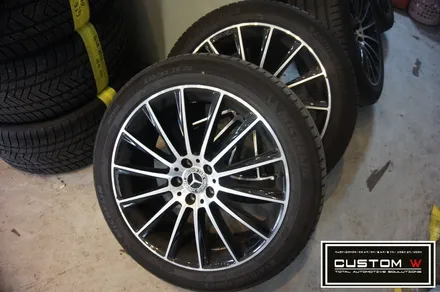 메르세데스 벤츠 GLC220d 쿠페 마차 휠 블랙유광 휠도색 + AMG 레드 캘리퍼도색. / 용인 처인구
