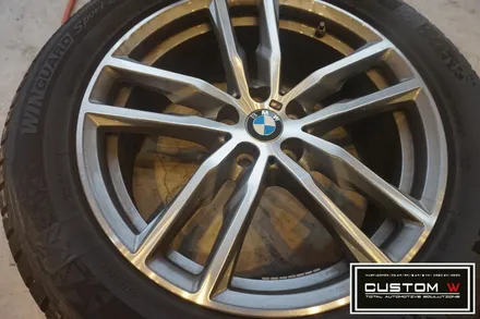 BMW X3 19인치 휠 블랙유광 휠도색.! 커스텀W / 용인 처인구