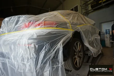벤츠 C43 AMG 쿠페 하이그로시 블랙 검정 유광 휠도색 그리고 캘리퍼 도색 작업까지.! 커스텀W / 용인 처인구