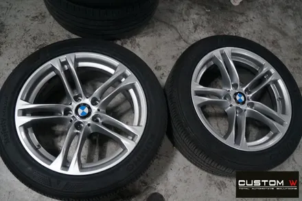 BMW F10 520D M 에어로 다이나믹 프로 에디션 휠 상처 수리, 블랙유광 휠도색 + 부식 녹 제거 후, 캘리퍼 도색. / 용인 처인구