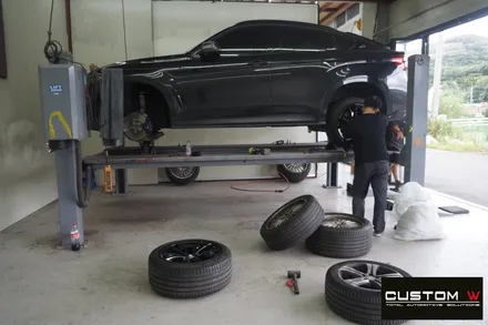 BMW X6 휠 상처 수리 후, 블랙 유광 휠도색, 부식 녹 제거 후, 캘리퍼 도색. / 용인 처인구