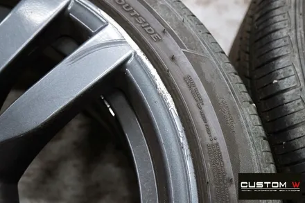 BMW X6 M 골드브론즈 휠 도색 + 블루 캘리퍼 도색 / 용인 처인구