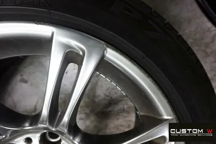 BMW 528i 휠 수리 후 고스트크롬 휠 도색 / 용인 처인구