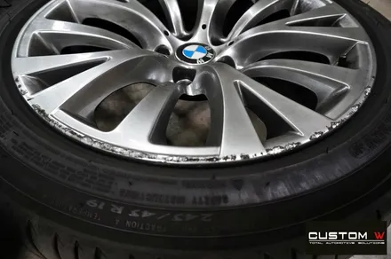 BMW 5GT 휠 상처 수리 후 고스트크롬 휠 도색 / 용인 처인구