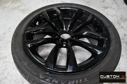 기존 고객님 1개 수리 특집 - BMW 528i, X6 휠 상처 수리 후 블랙유광 휠도색 / 용인 처인구