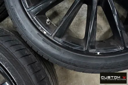 벤츠 C220d 휠 상처 수리 후 블랙유광 휠도색 / 용인 처인구