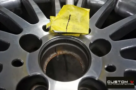벤츠 A45 AMG 휠 상처 수리 후 매트블랙 휠도색 / 용인 처인구