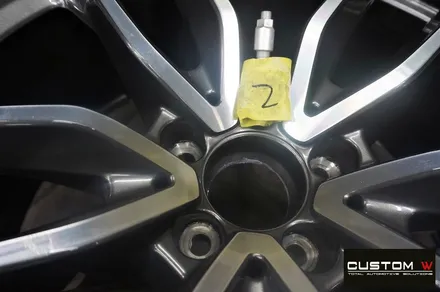 벤츠 CLS53 AMG 블랙실버 유광 투톤 휠도색 + 레드 캘리퍼 도색 / 용인 처인구