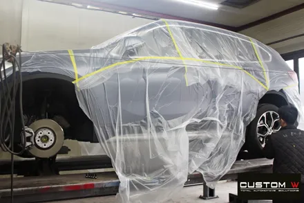 BMW X1 블랙유광 휠도색 + 레드 캘리퍼 도색 / 용인 처인구