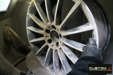 벤츠 CLS450 20인치 마차휠 상처 수리 후 다이아몬드 컷팅 휠복원 / 용인 처인구