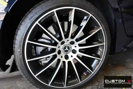 벤츠 CLS450 블랙유광 휠도색 + 레드 캘리퍼 도색 / 용인 처인구
