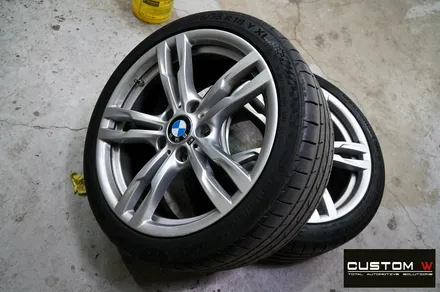 BMW E90 320d 441M 휠 상처 수리 후 블랙유광 휠도색 / 용인 처인구