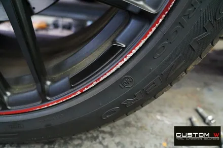 벤츠 신형 G63 AMG 휠 상처 수리 후 블랙 레드 무광 투톤 휠도색 / 용인 처인구