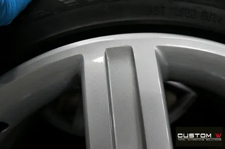 벤츠 W221 S500 기존 잘못된 휠수리 도색 이력 약품 박리 후 하이퍼 실버 휠도색 / 용인 처인구