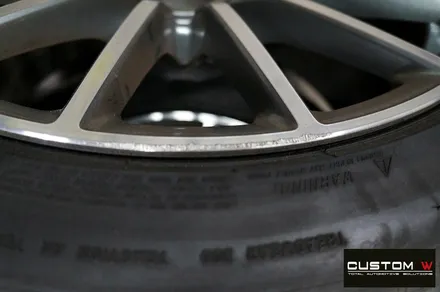 벤츠 GT43 AMG 블랙 실버 투톤 유광 휠도색 + 레드 캘리퍼 도색 / 용인 처인구